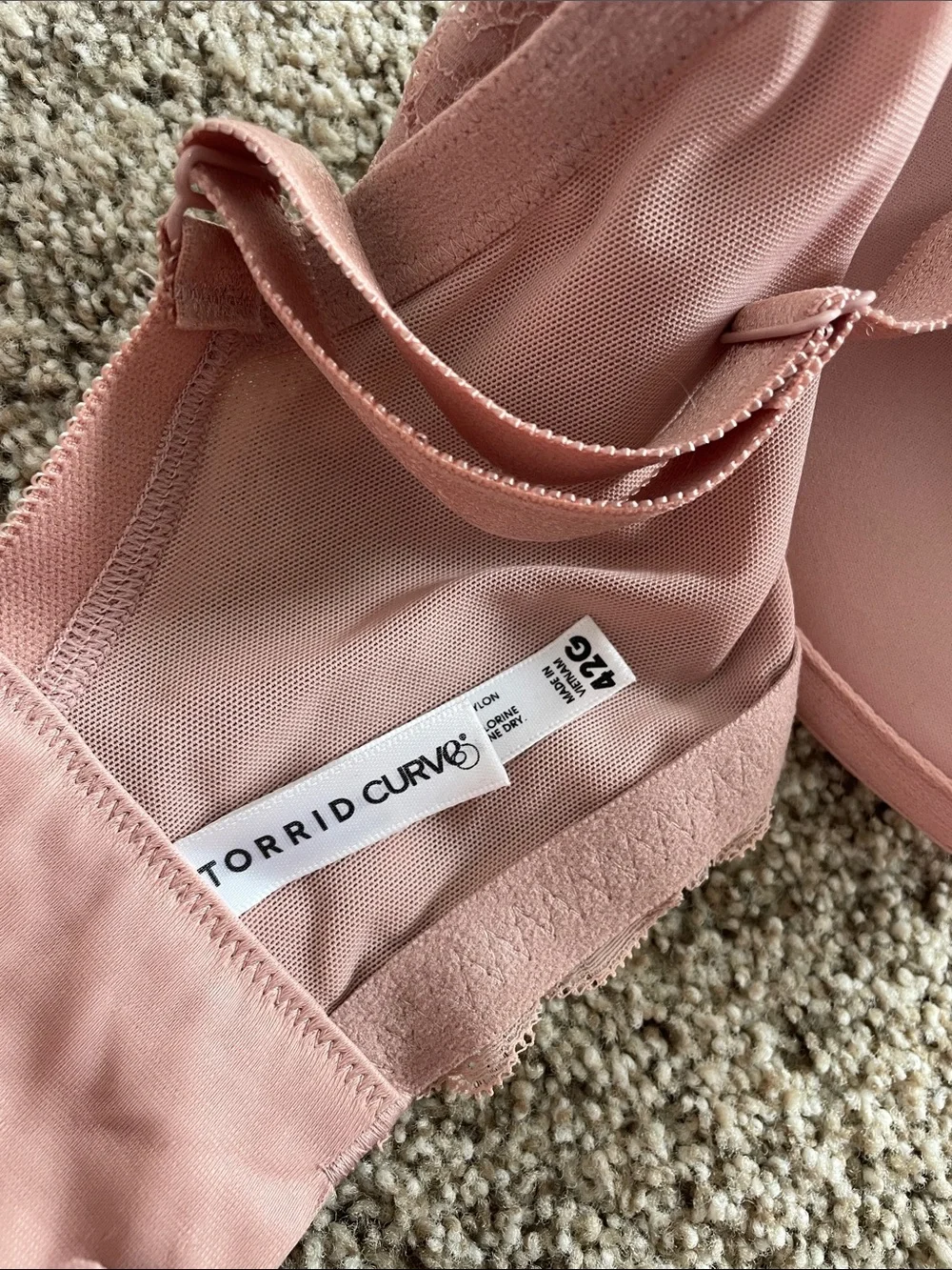 torrid Mauve Lace-Trim Push Up Bra 42G